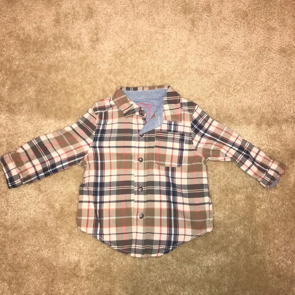 Little boy plaid shirt 2T